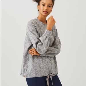 Lou & Grey | NWOT Grey Blouse Tie Front Sweatshirt